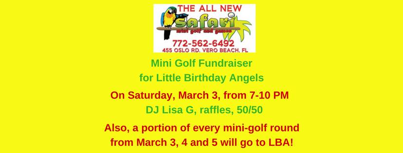 Fundraiser at Safari Mini Golf to benefit Little Birthday Angel
