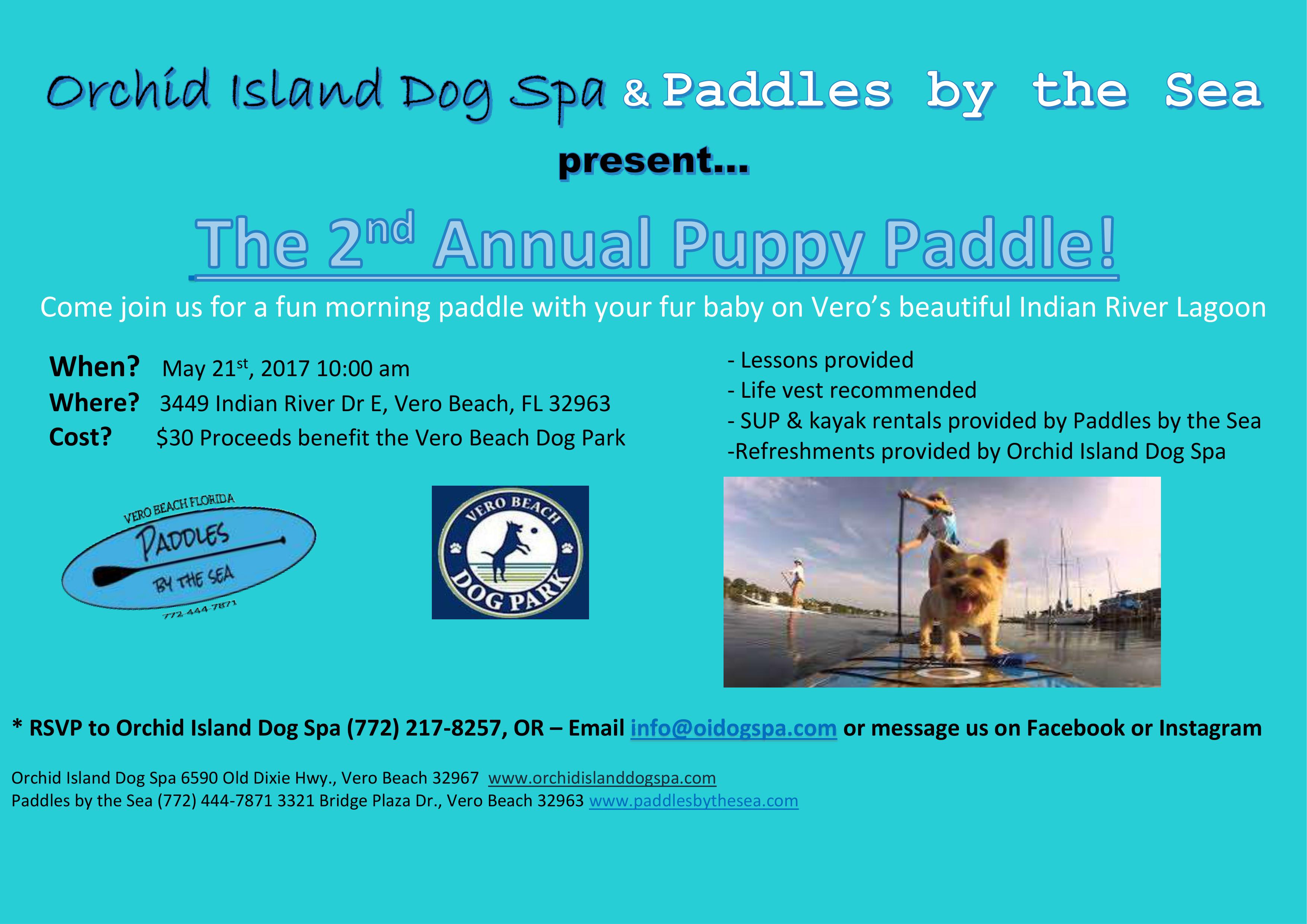2nd Annual Puppy Paddle for the Vero Beach Dog Park