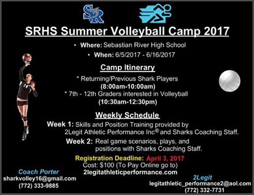 SRHS Summer Volleyball Camp 2017