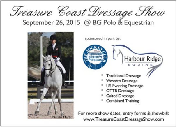 Treasure Coast Dressage Show & Thoroughbred Racehorse Adoption Event