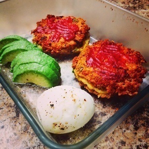 Wild Alaskan Salmon patties with an avacado and a boiled egg. Lunch!