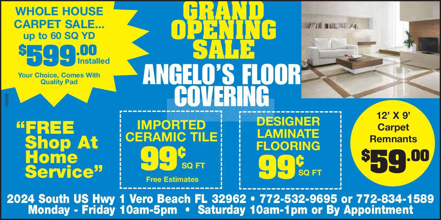 Angelo's Flooring Big Sale On All Floors!