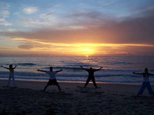 Morning Qi-Gong on the Beach