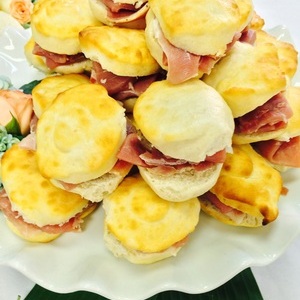 Ham Biscuits with Honey Butter