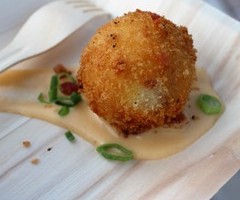 Bacon, Cheddar, and Grits Croquette
