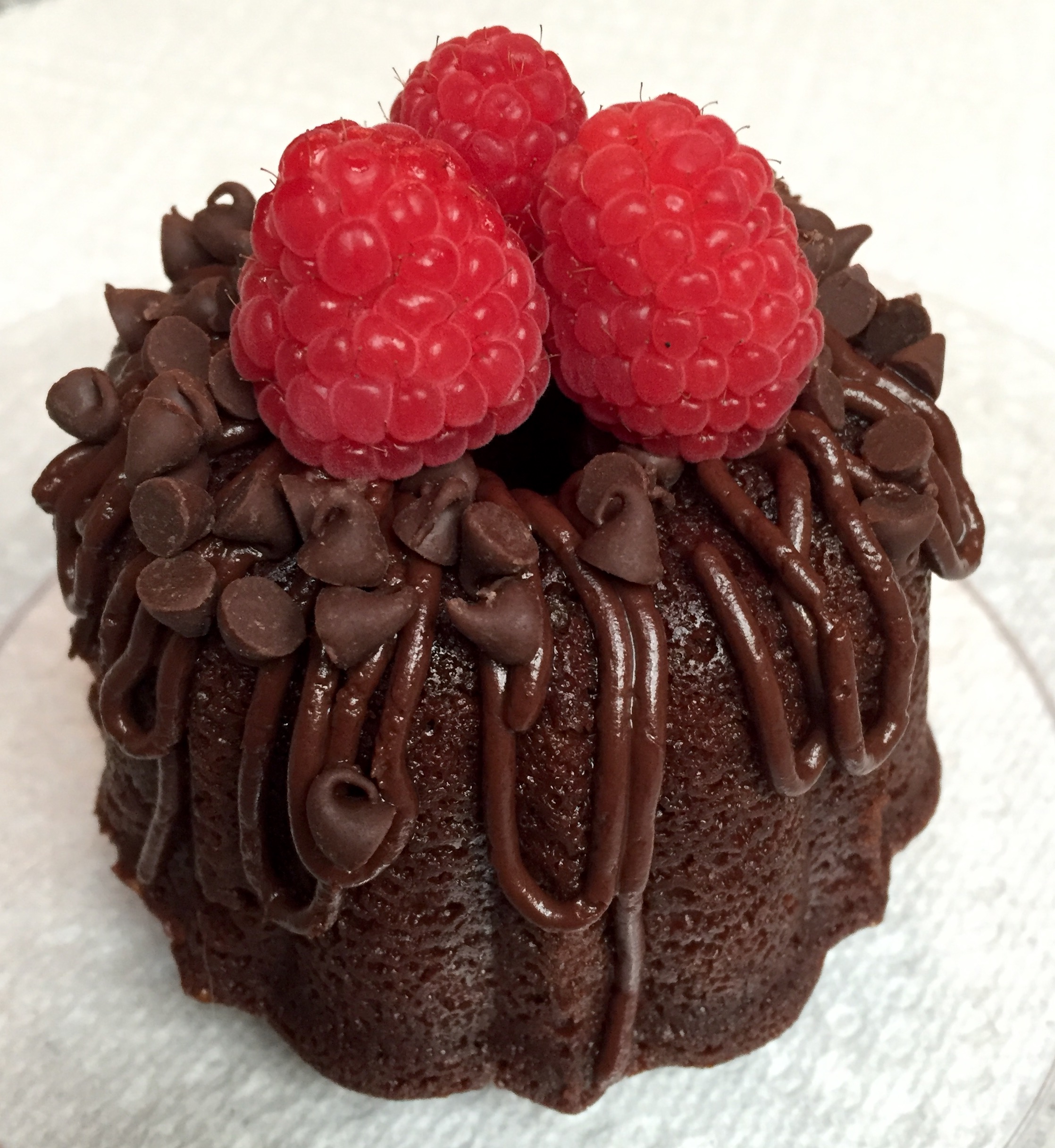 Triple chocolate mini bundt cake