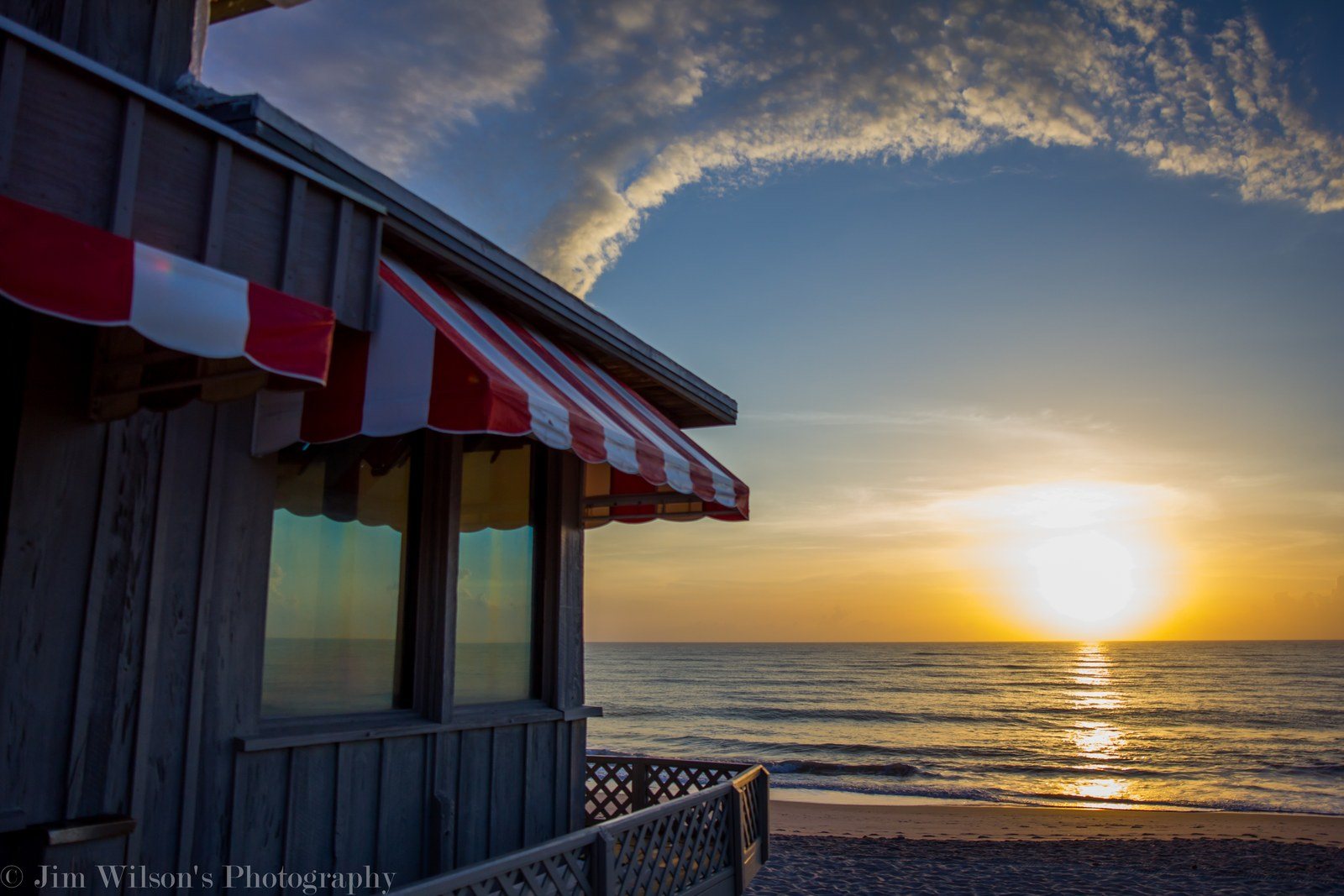 Ocean Grill In The Early Morning.