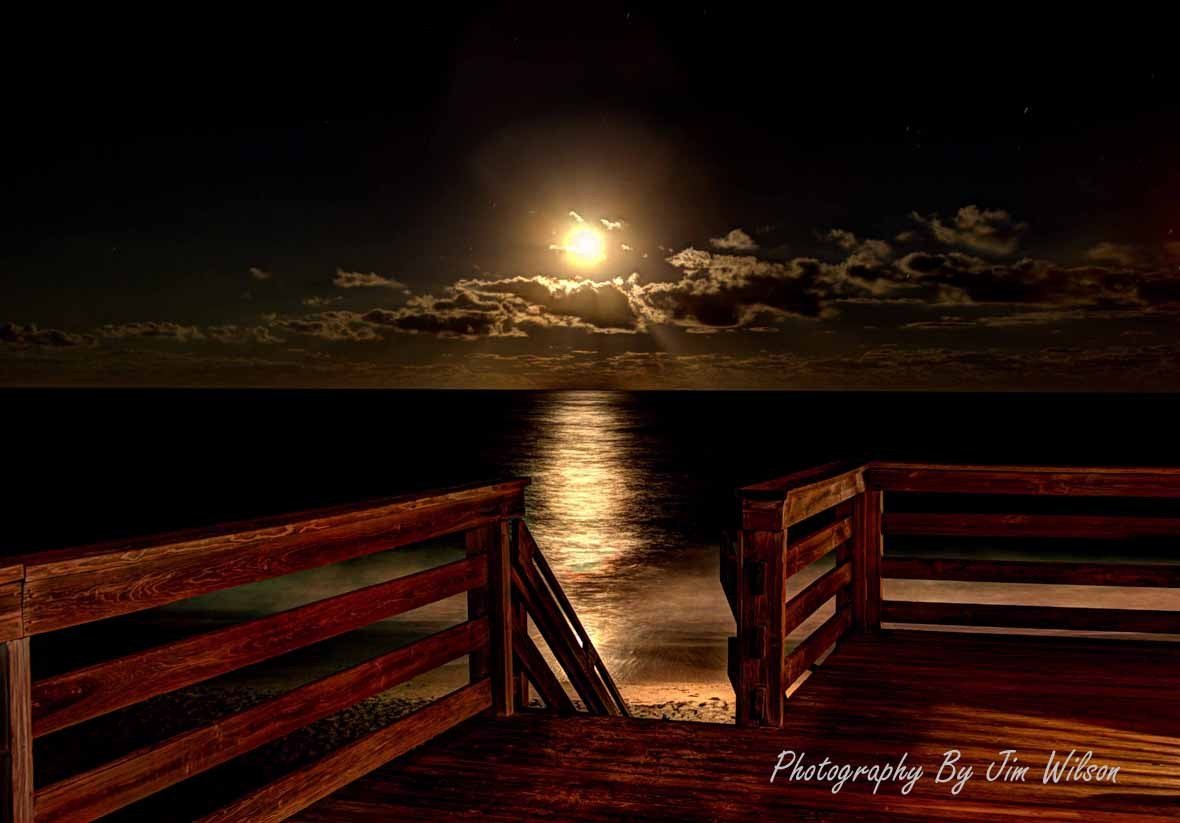 Moonrise Ocean Grill Stairs.