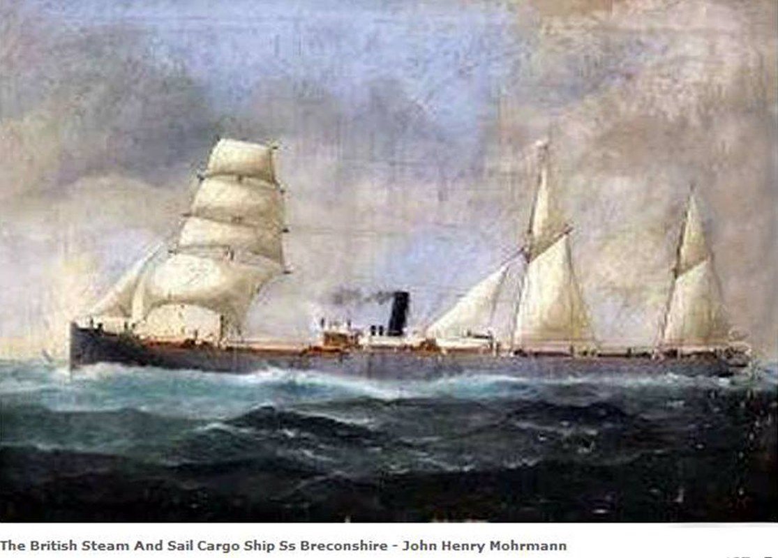 S.S. Breconshire Ship " The Boiler Wreck "she Ran Aground April 30, 1894