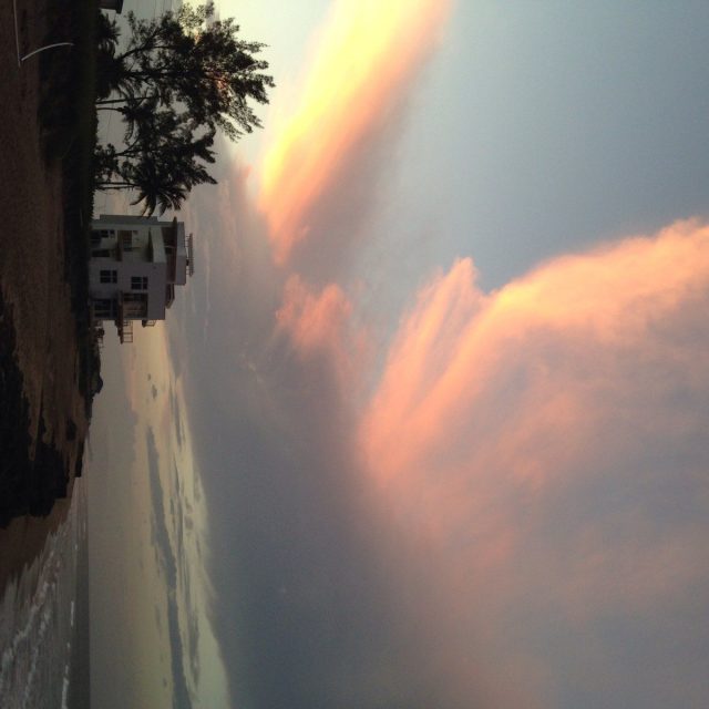 Sunset Over Beach House