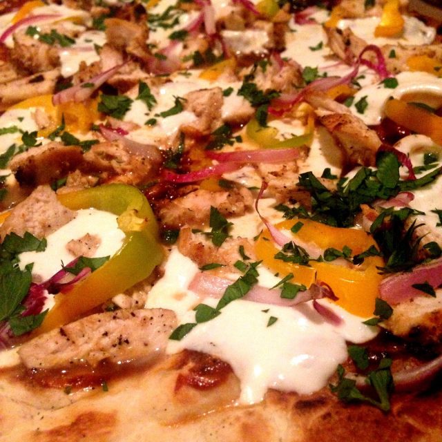Bbq Chicken Pizza On The Grill Outside!