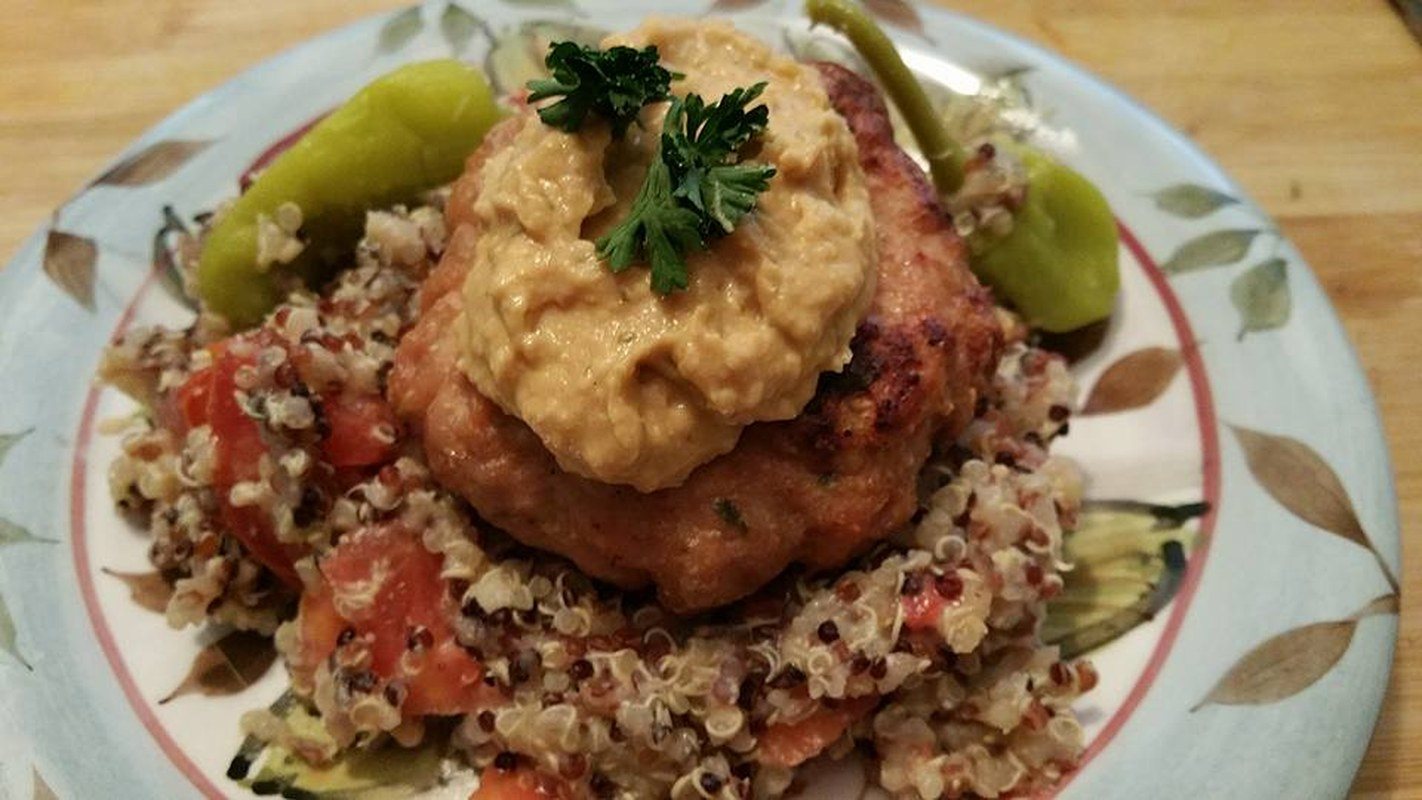 Quinoa And Chicken Burger Hummis Salad