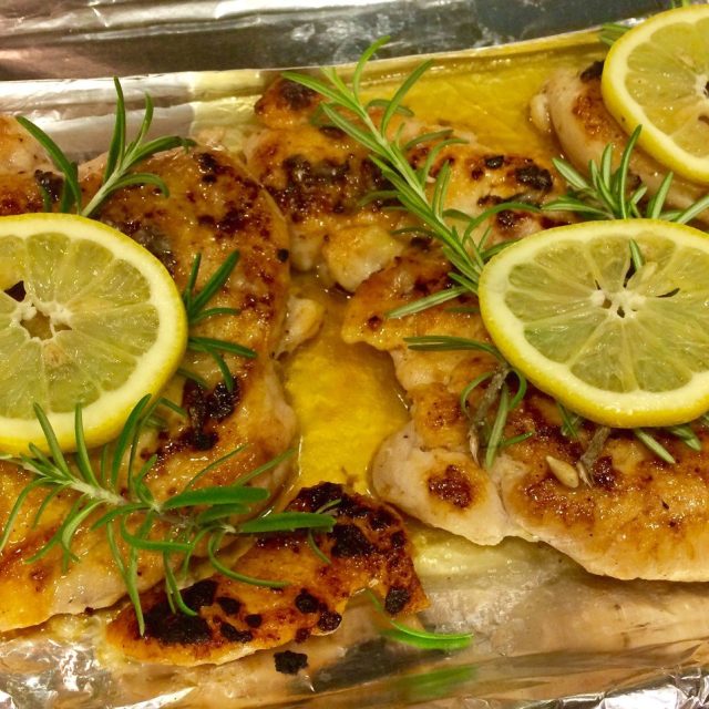Lemon Rosemary Pounded Chicken