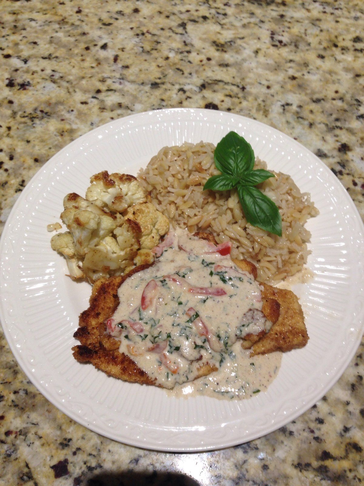 Grilled Chicken With Basil Parmesan Cream Sauce