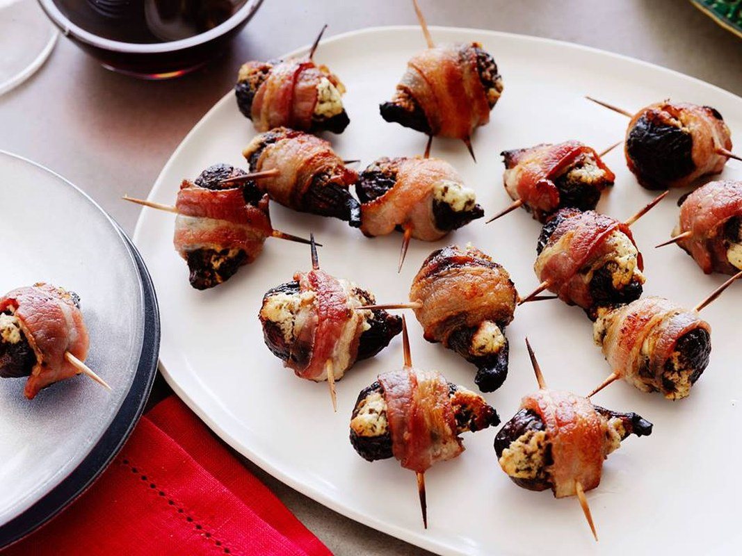 Prosciutto Wrapped Blue Cheese Stuffed Figs With A Balsamic Syrup