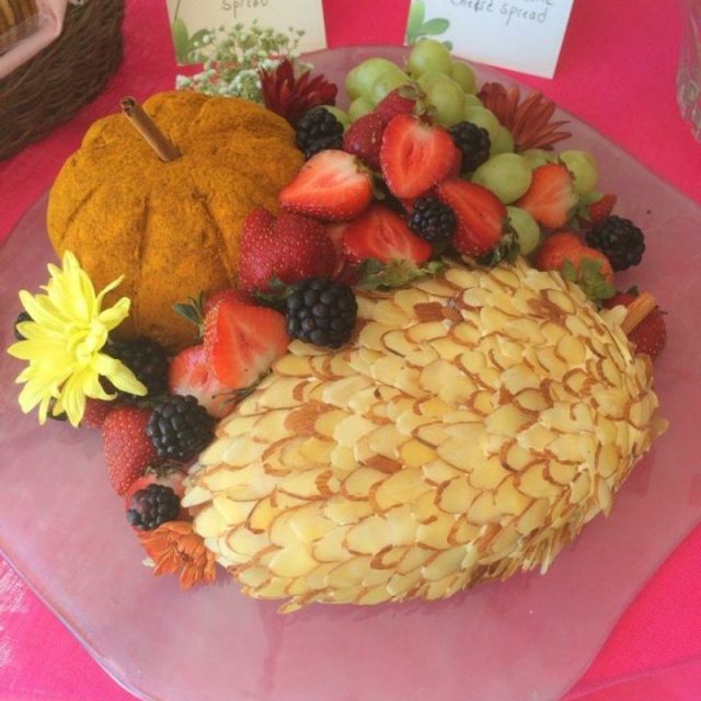 Pimento Cheese Pumpkin Spread And Holiday Pine Cone