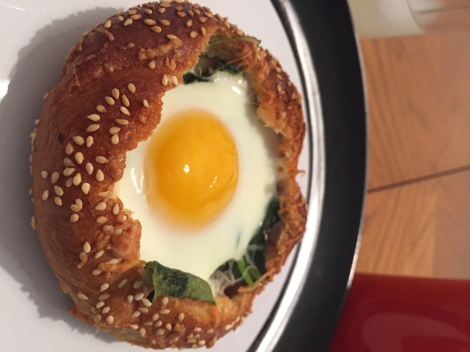 Bacon, Spinach, Cheese Breakfast Breadbowl!