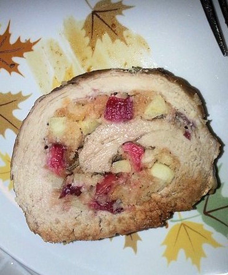 Cranberry Apple Stuffed Pork Loin