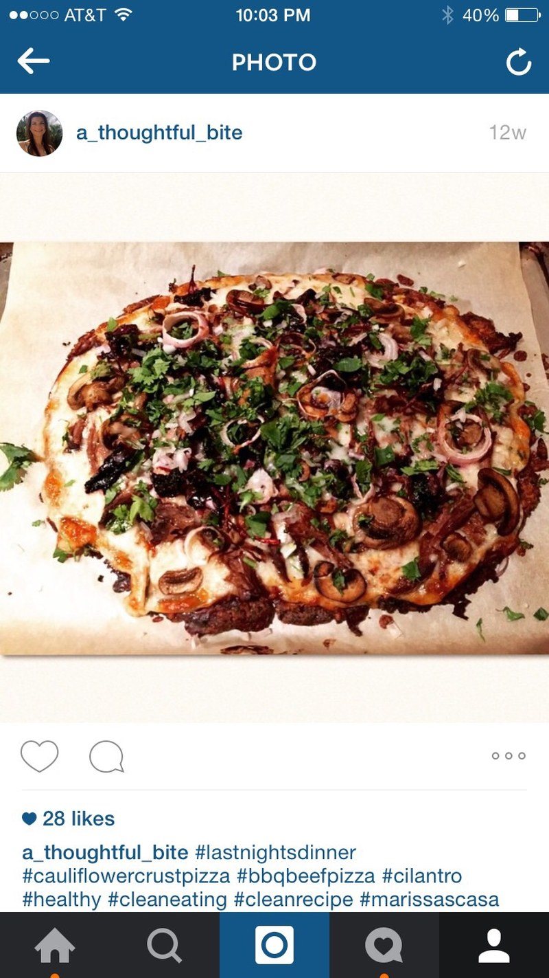 BBQ Beef Pizza With Cauliflower Crust