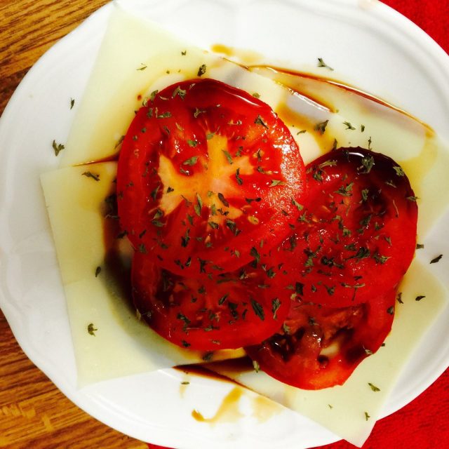 Little Tomato, Little Mozzarella , Lots Of Espresso Balsamic From Carmine And Lu