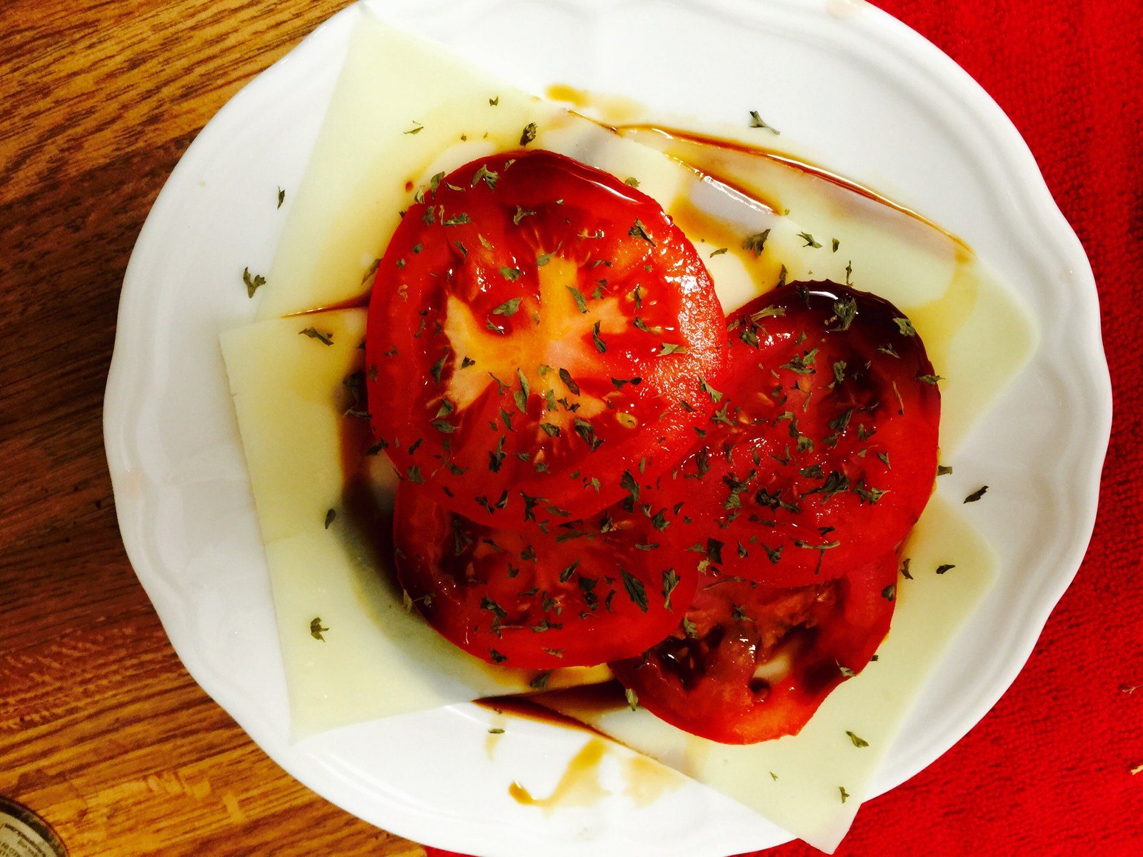 Little Tomato, Little Mozzarella , Lots Of Espresso Balsamic From Carmine And Lu