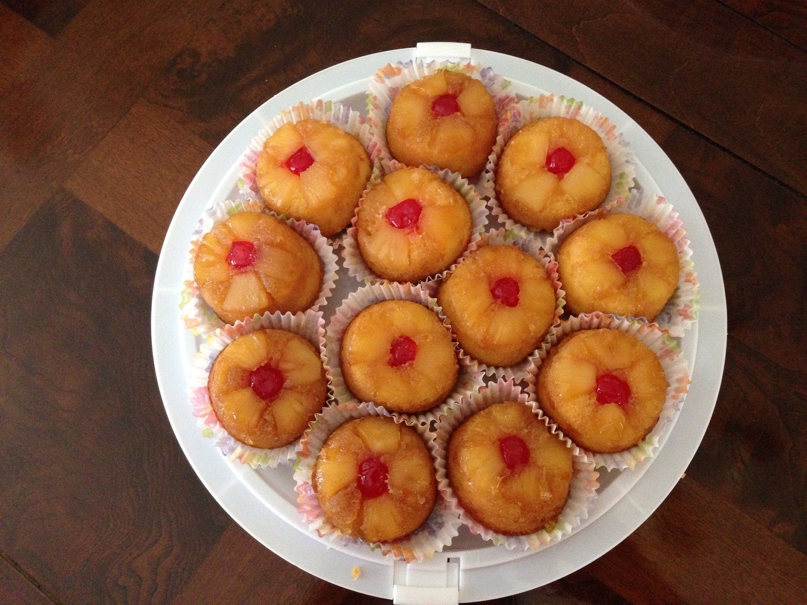 Miniature Pineapple Upside Down Cupcakes