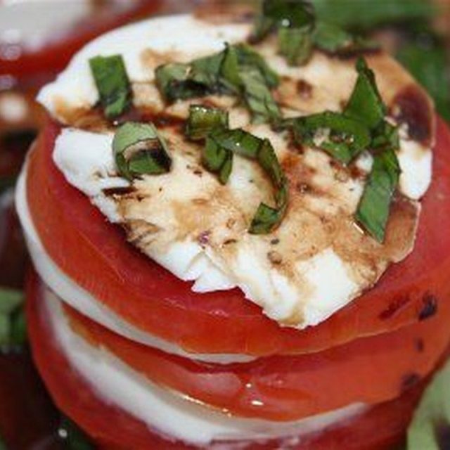 Mozzarella, Tomato & Basil Stack