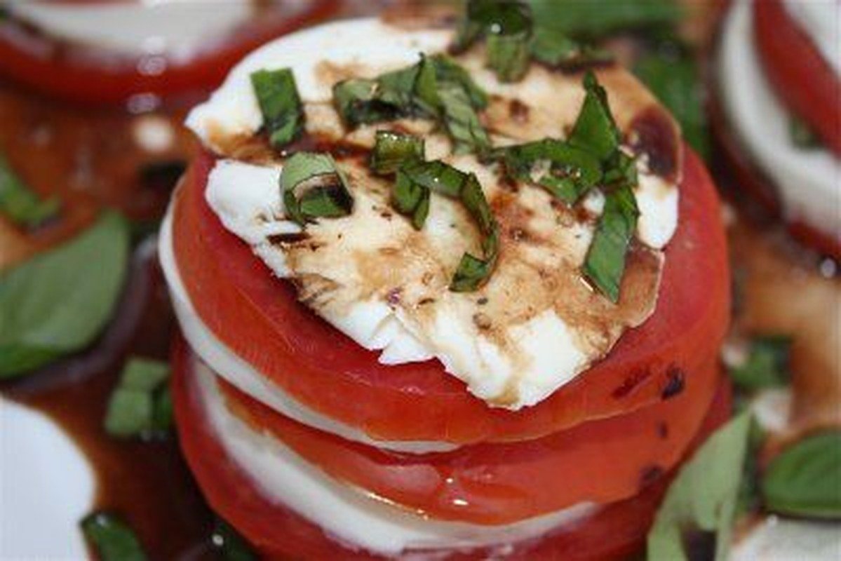 Mozzarella, Tomato & Basil Stack