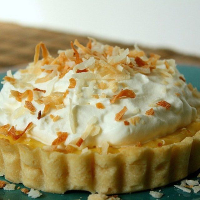 Coconut Custard Tart With Caramelized Bananas