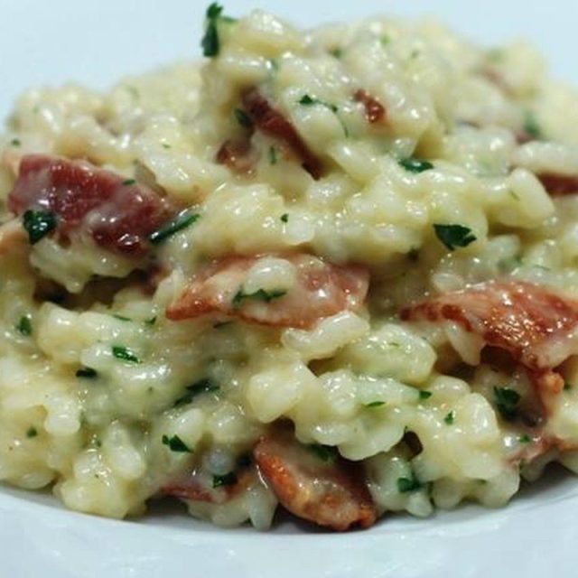 Risotto Carbonara With Pancetta, Onion & Thyme