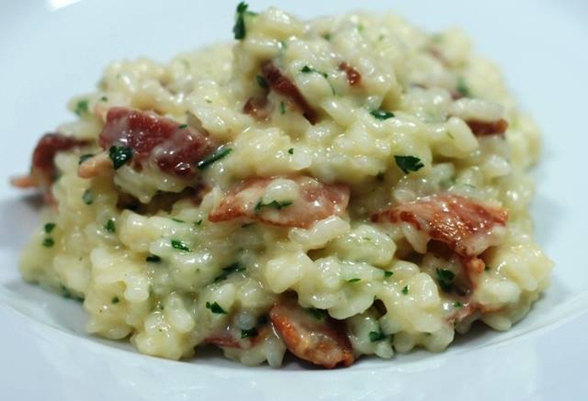 Risotto Carbonara With Pancetta, Onion & Thyme