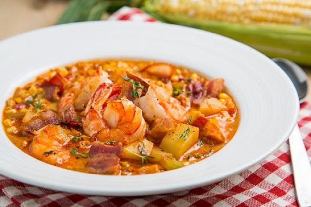 Caribbean Seafood Chowder With Sweet Potato & Lime