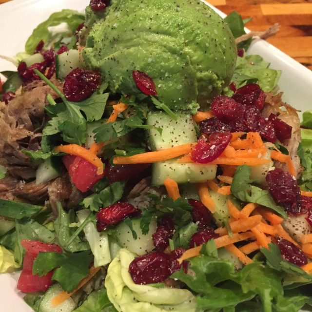 Pulled Pork & Avocado Salad