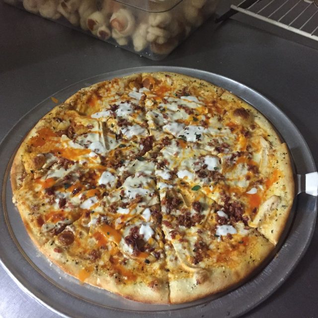 Blackened Chicken And Bacon With Ranch Pizza @ Big Apple