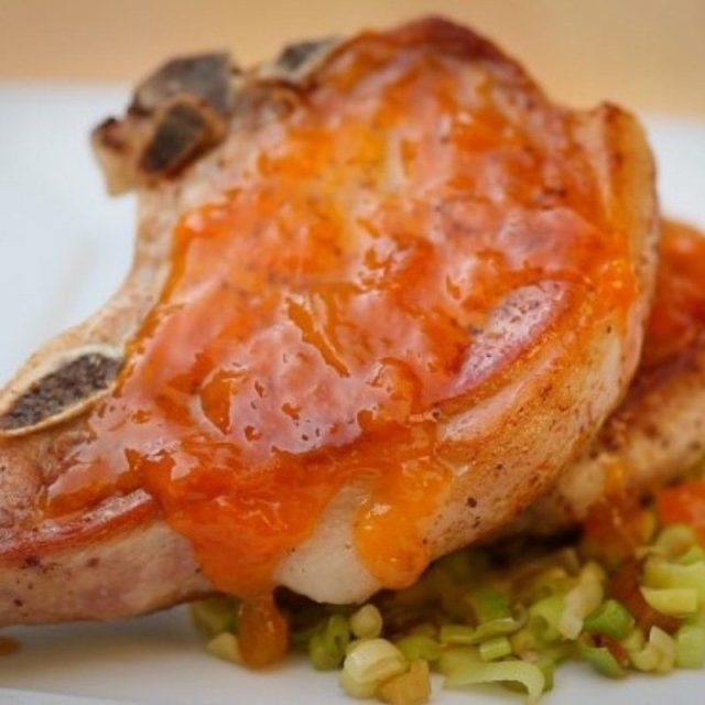 Apricot Glazed Pork Chop