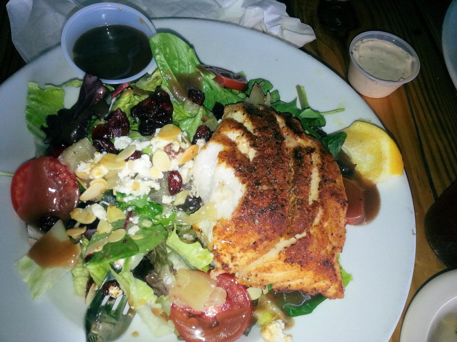 Crusted Grouper Salad Plate