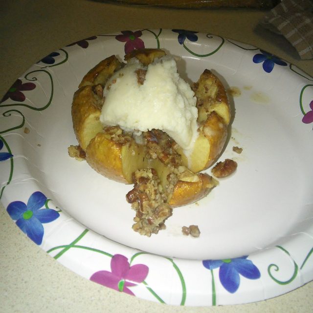 Hot Bloomin Apple With Pecan Ice Cream