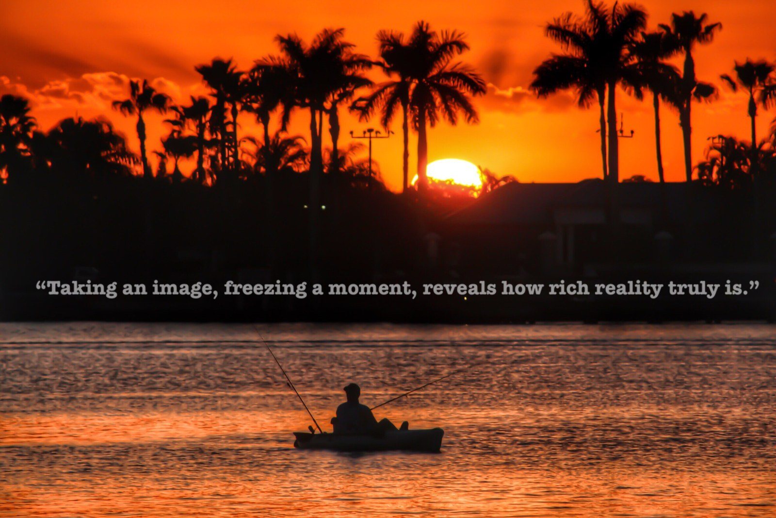 Fishing On A Beautiful Sunset