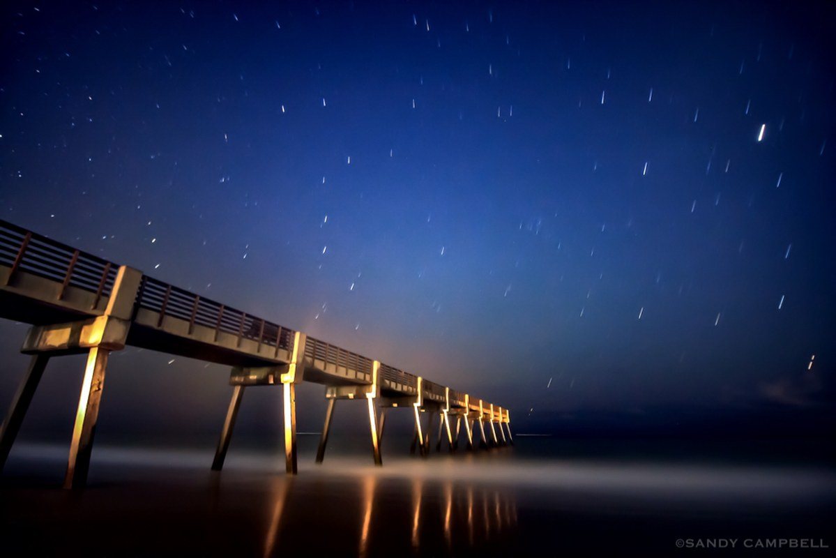 Starry Night At Vero Pier