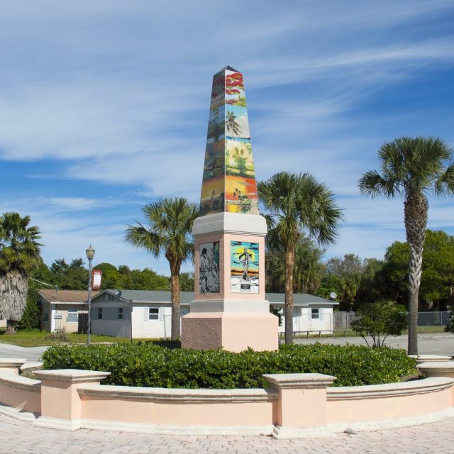 The Highwaymen Obelisk At Ave D And 15th Street In Fort Pierce.