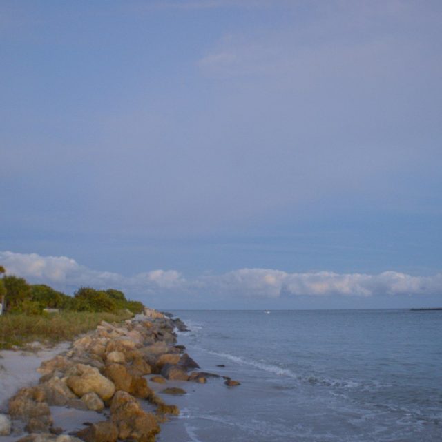 Moon Rise As Seen From The North Jetty In Fort Pierce