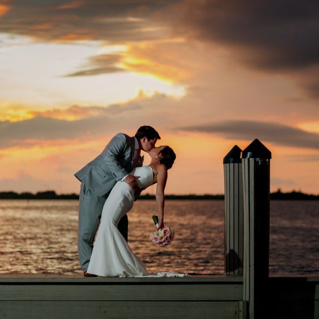 Sunset Kiss For The Mr. And Mrs.