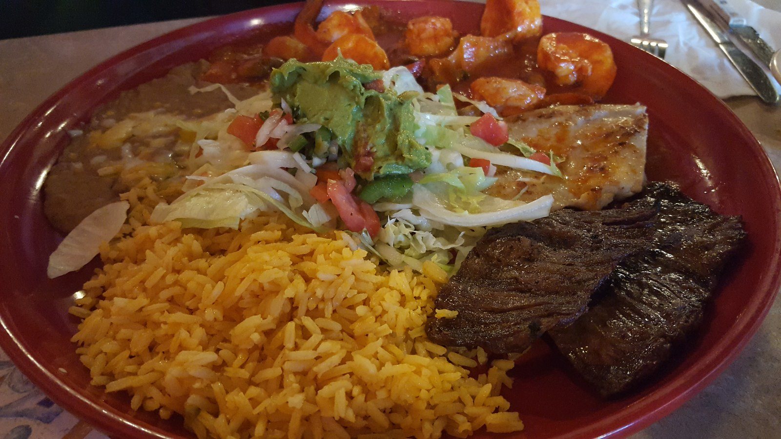 Fiesta Platter: Steak, Shrimp & Chicken @ Ay! Jalisco 20th Street