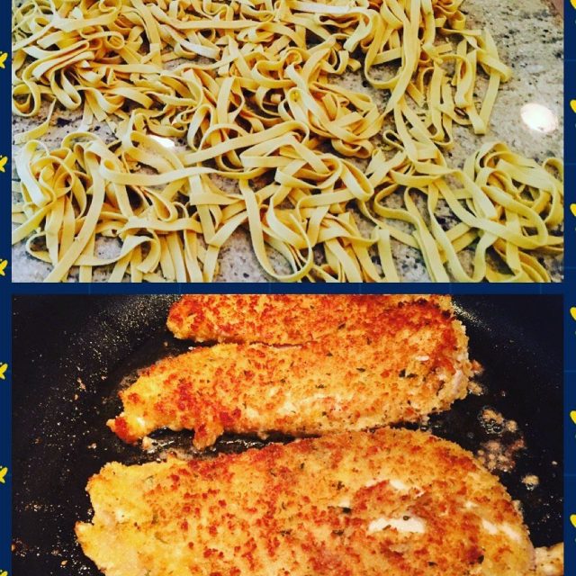 Fresh Pasta And Crispy Chicken Parm