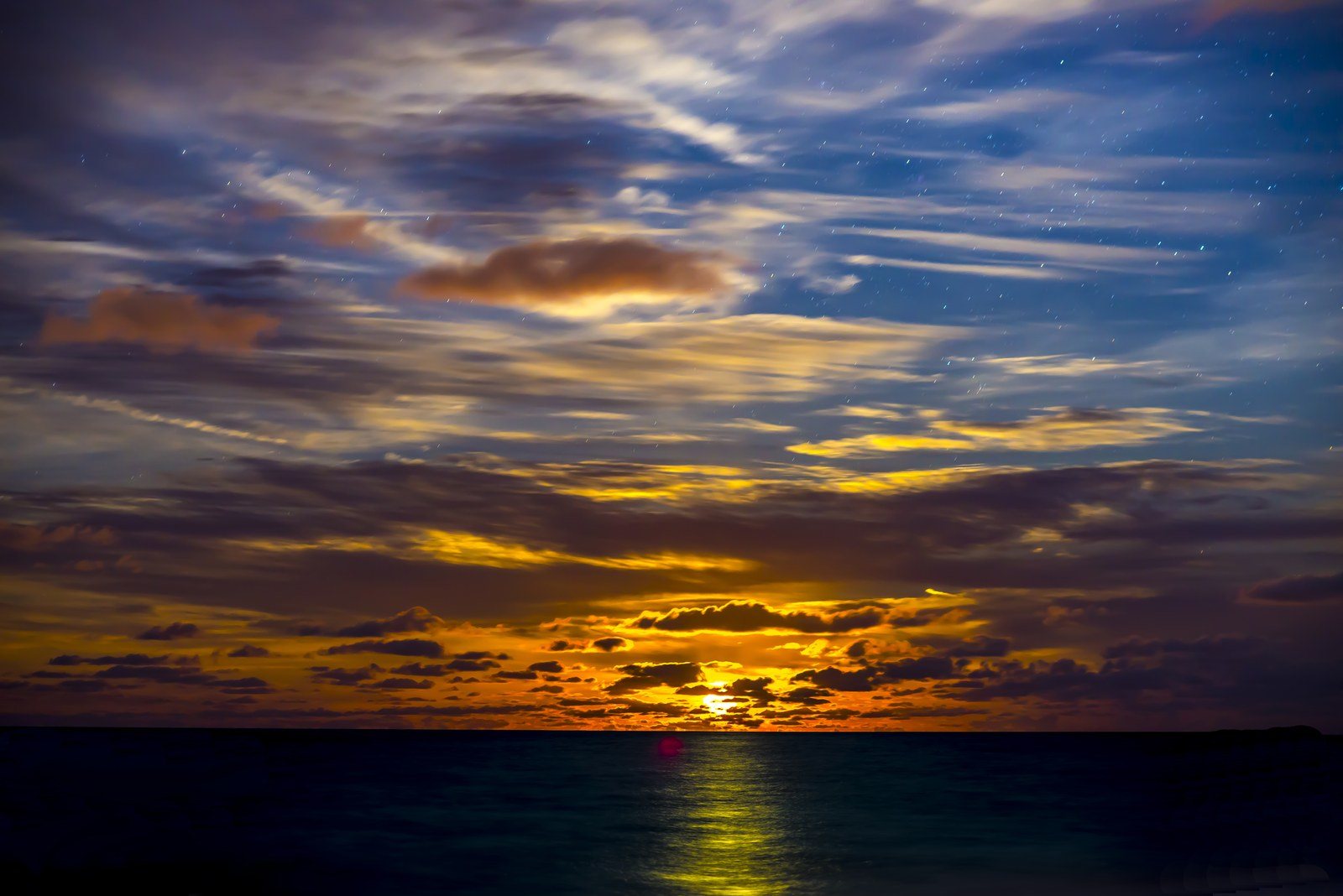 Moon Rise At South Beach In Vero Beach