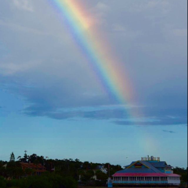 Rainbow Over Mulligan's Beach House