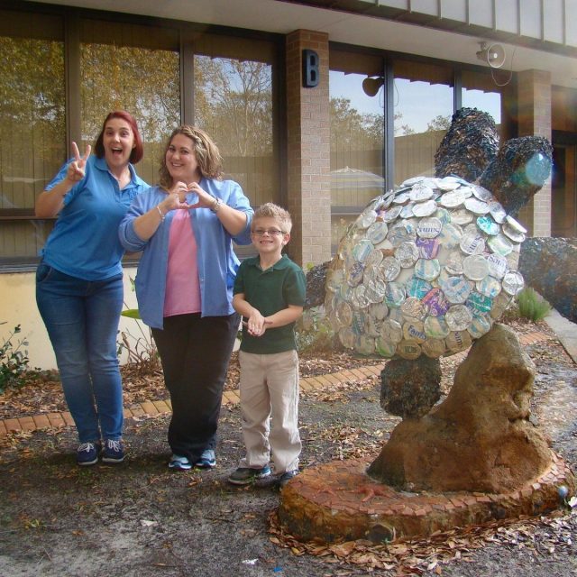 "Peace, Love, Turtle!" Is The School Motto, Where Amy's Son Tyler Goes.