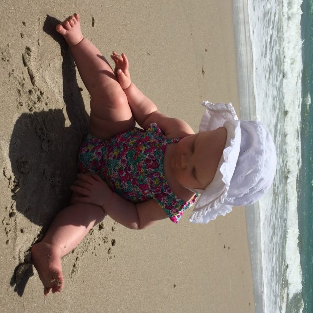 Beach Baby! Eating The Sand
