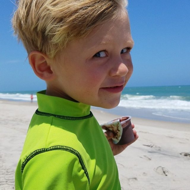 Snacking On The Beach
