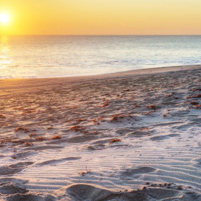Vero Beach At Sunrise In Florida.